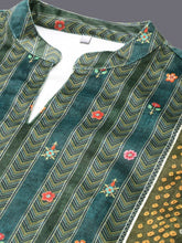 Women Printed Gotta Patti Velvet Kurta-AP-AHKUVLDP-1118